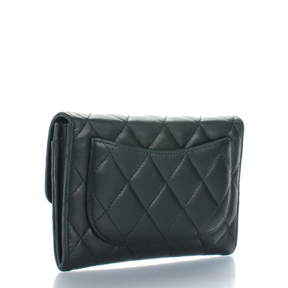 Chanel Lambskin Quilted Small Flap Wallet Black 3 of 8