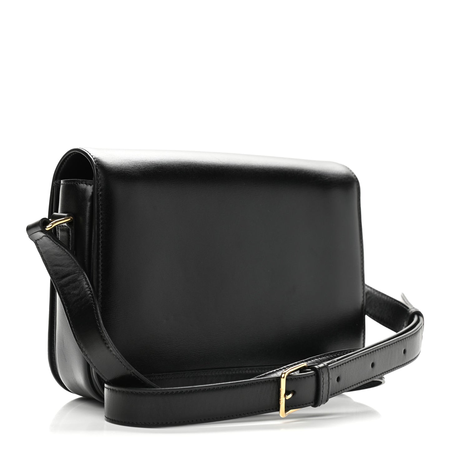 Shiny Calfskin Medium Triomphe Black