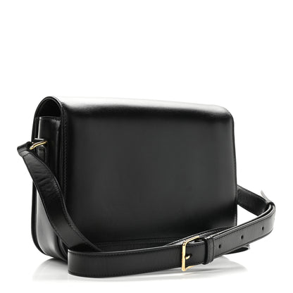 Celine Shiny Calfskin Medium Triomphe Black 3 of 12