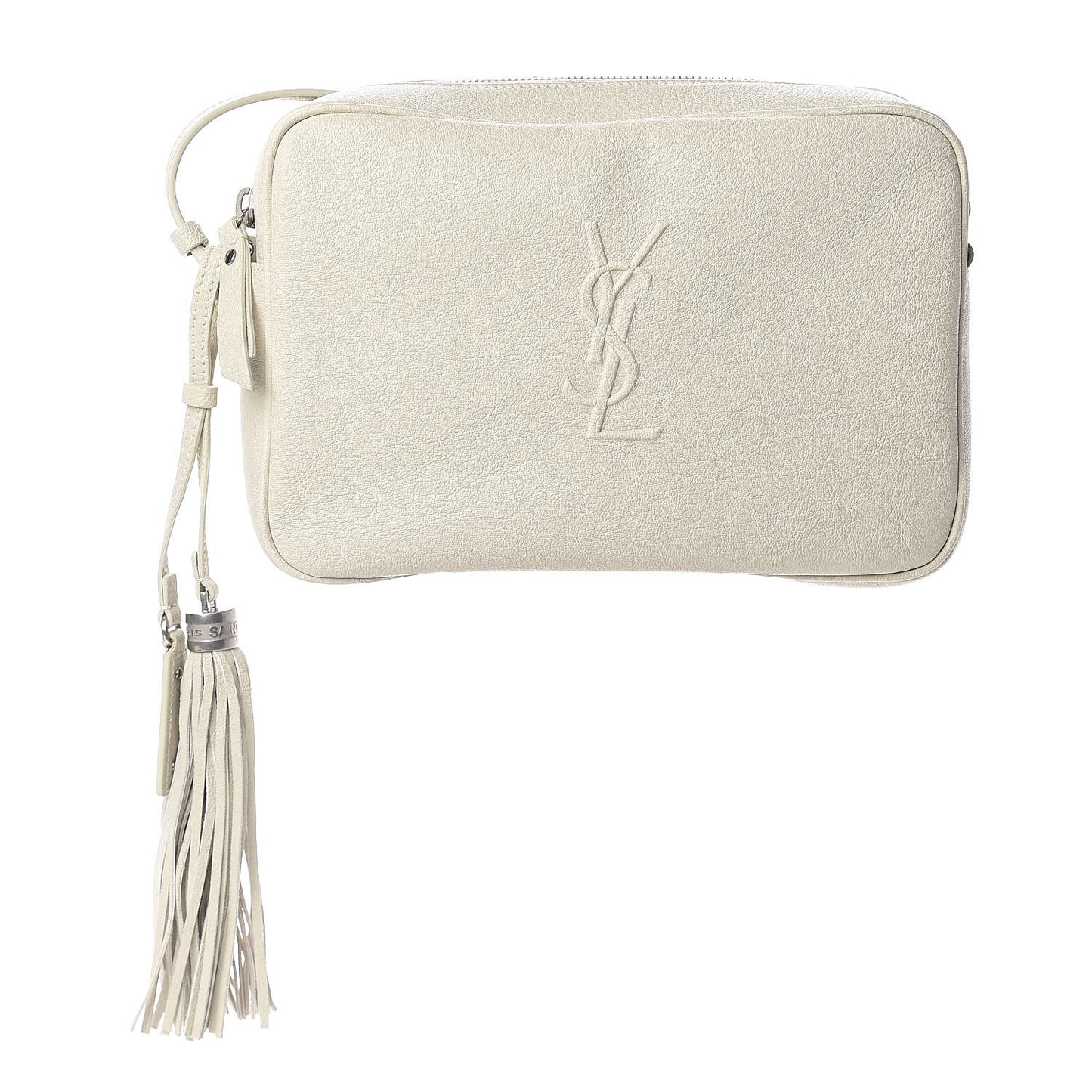Lambskin Monogram Small Lou Camera Bag White