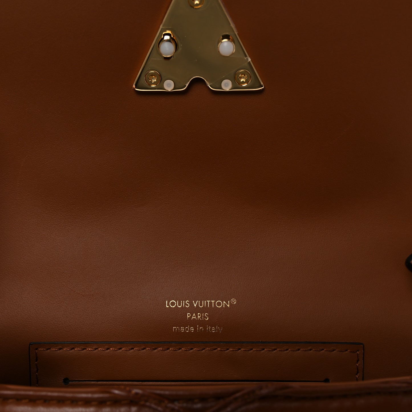 Lambskin Malletage Wallet On Chain GO-14 Tan