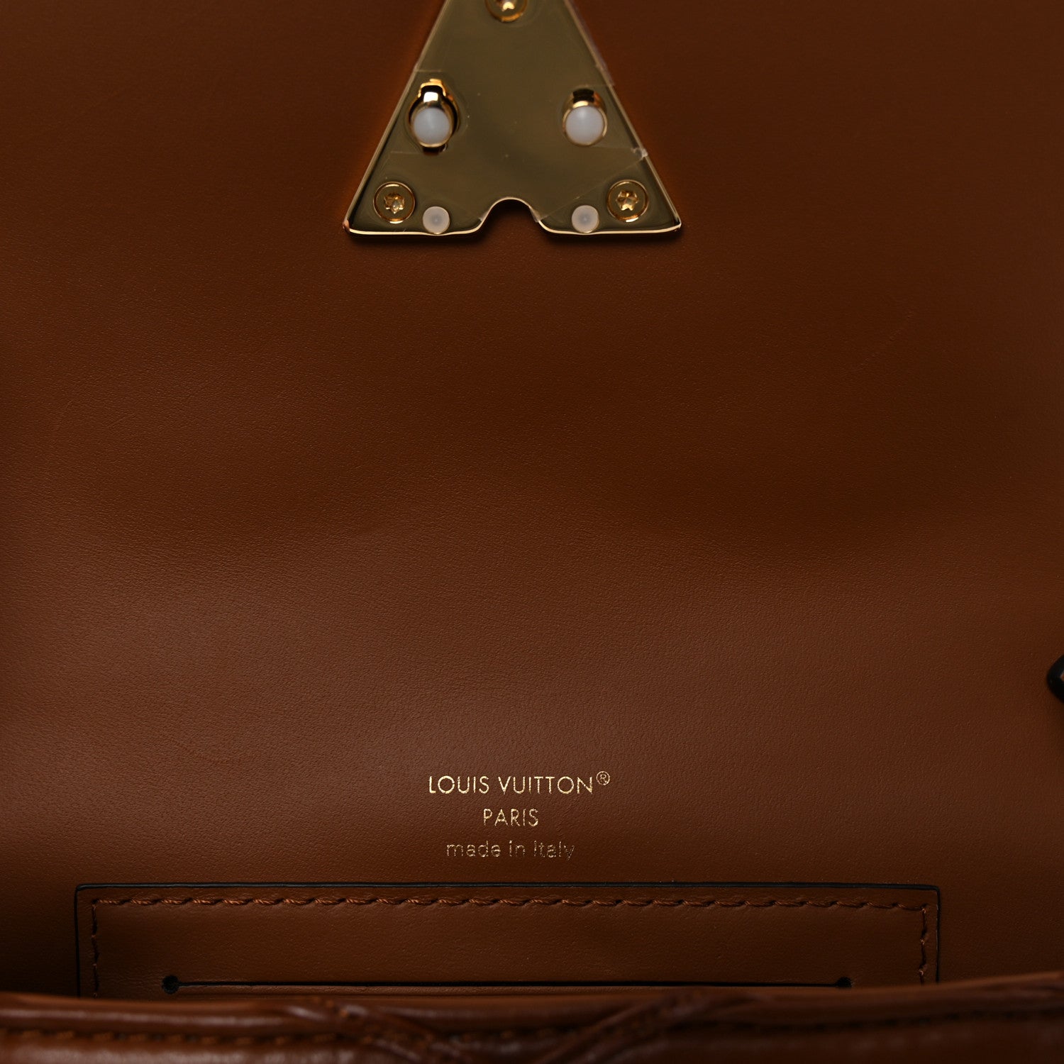 Louis Vuitton Lambskin Malletage Wallet On Chain GO-14 Tan 6 of 9