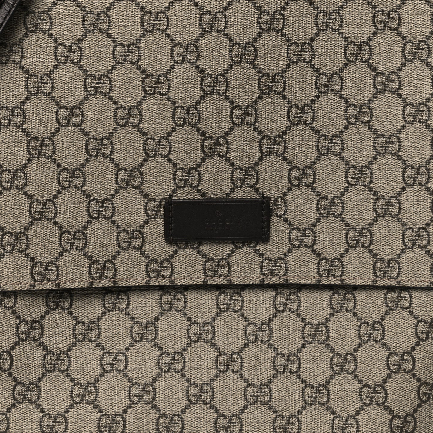 GG Plus Monogram Messenger Diaper Bag Dark Brown