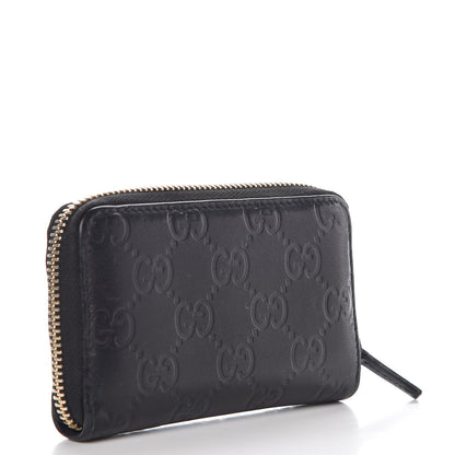 Gucci Guccissima Zip Around Card Case Black 3 of 8