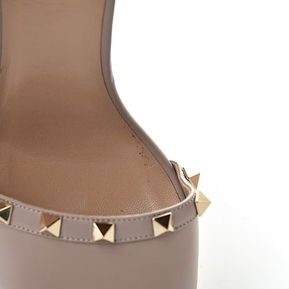 Valentino Garavani Calfskin Rockstud Ankle Strap 90mm Sandals 38 Poudre 10 of 10