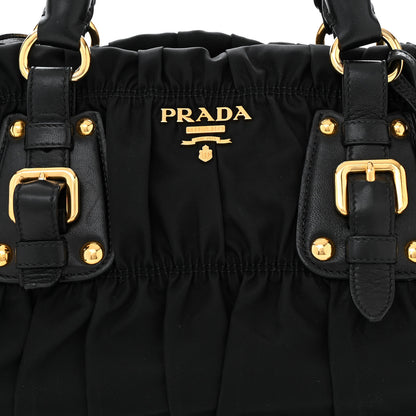 Prada Tessuto Nylon Gaufre Shopping Satchel Black 9 of 14