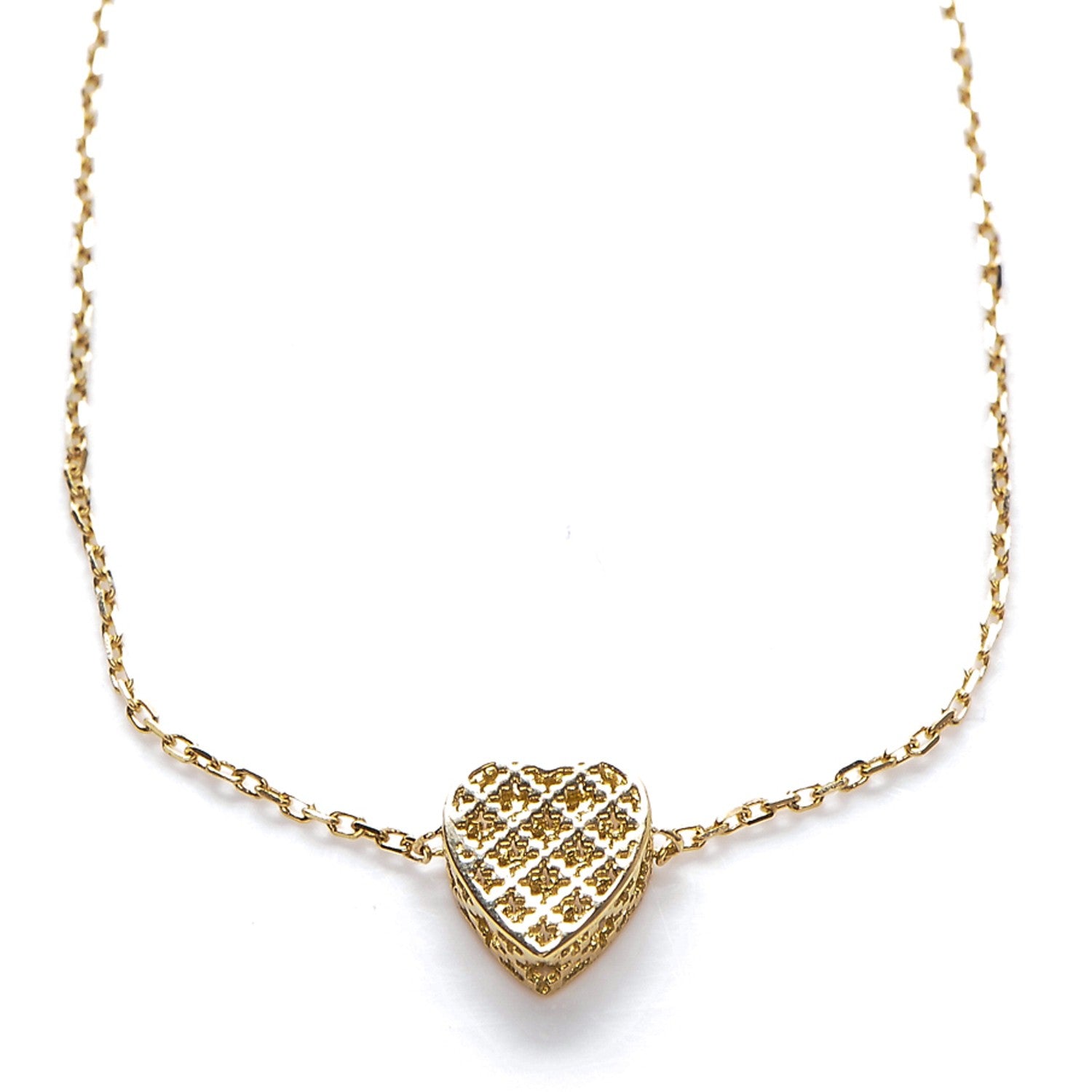 Gucci 18K Yellow Gold Diamantissima Heart Bracelet 1 of 7