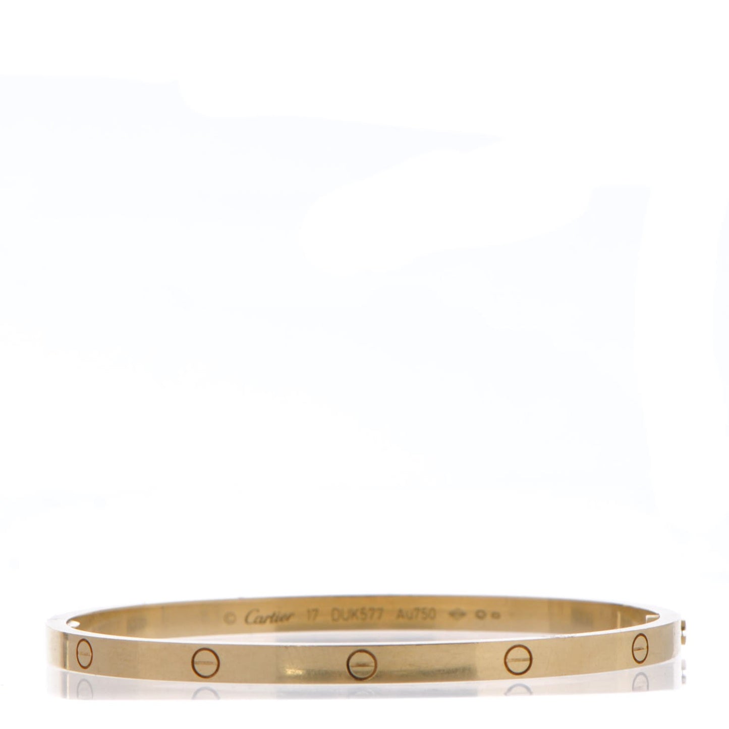18K Yellow Gold Small LOVE Bracelet 17
