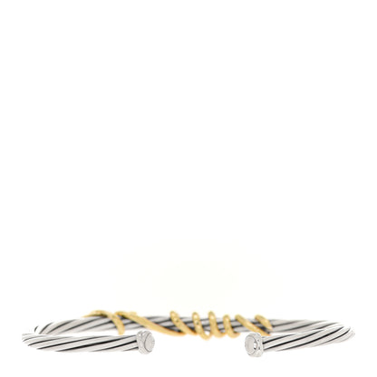 David Yurman Sterling Silver 14K Yellow Gold DY Whispers Te Amo Bracelet 3 of 4