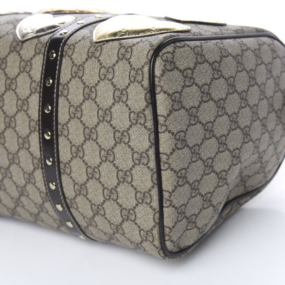 Gucci Monogram Guccissima Hearts Studded Medium Joy Boston Dark Brown 12 of 12