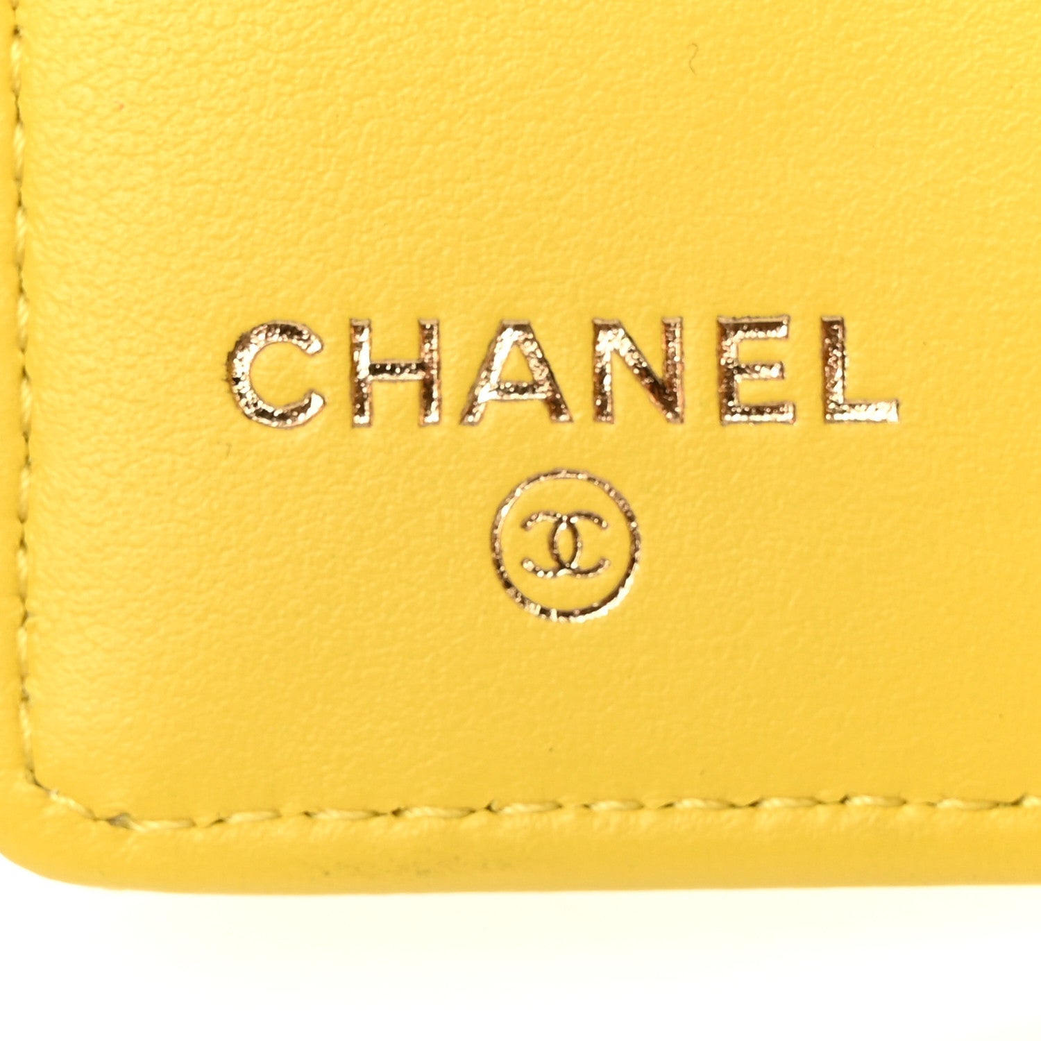 Chanel Caviar Quilted Classic 4 Key Holder Wallet Yellow 6 of 9