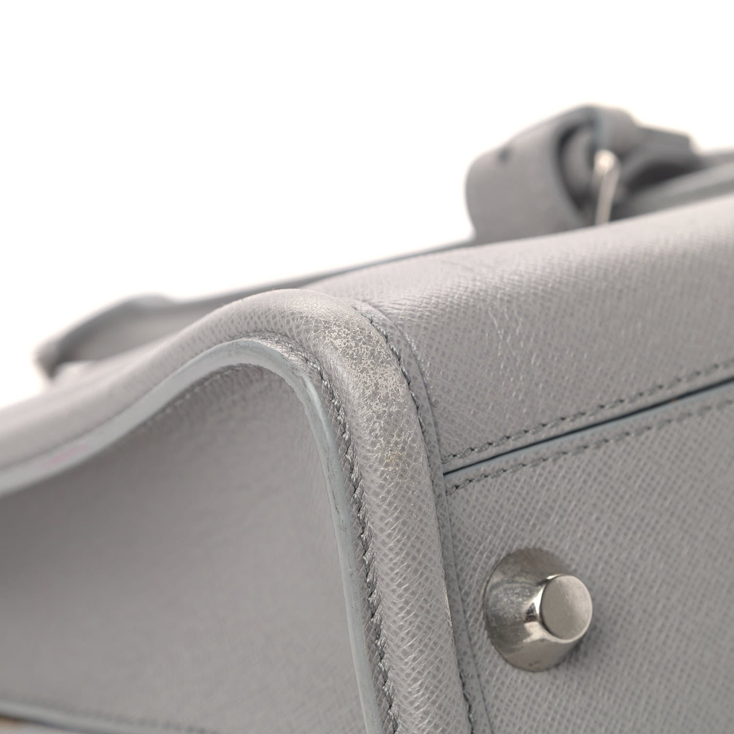 Alexander McQueen Saffiano Heroine Open Tote Grey Melange 12 of 14