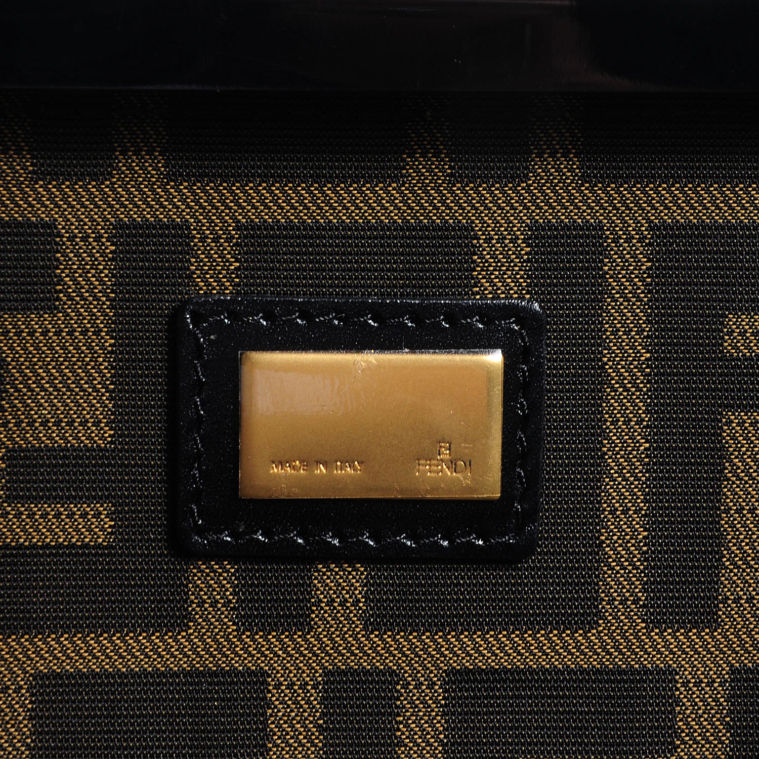 Fendi Resin FF Clutch Black Gold 6 of 9