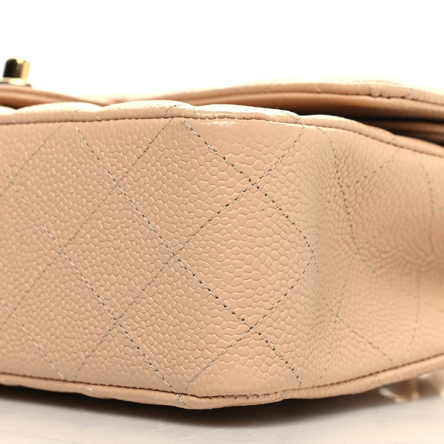 Chanel Caviar Quilted Medium Double Flap Beige 10 of 11