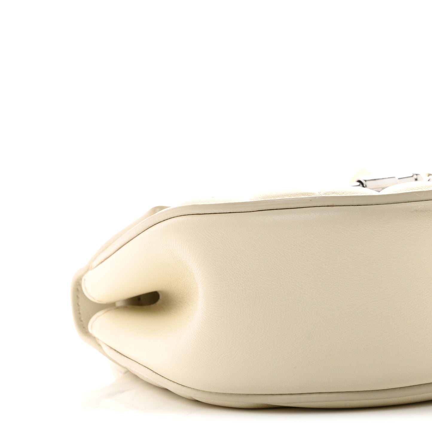 Calfskin Quilted Mini Drew Bijou Shoulder Bag  Natural White