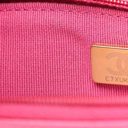 Chanel Caviar Quilted Wallet on Chain WOC Dark Pink 7 of 10