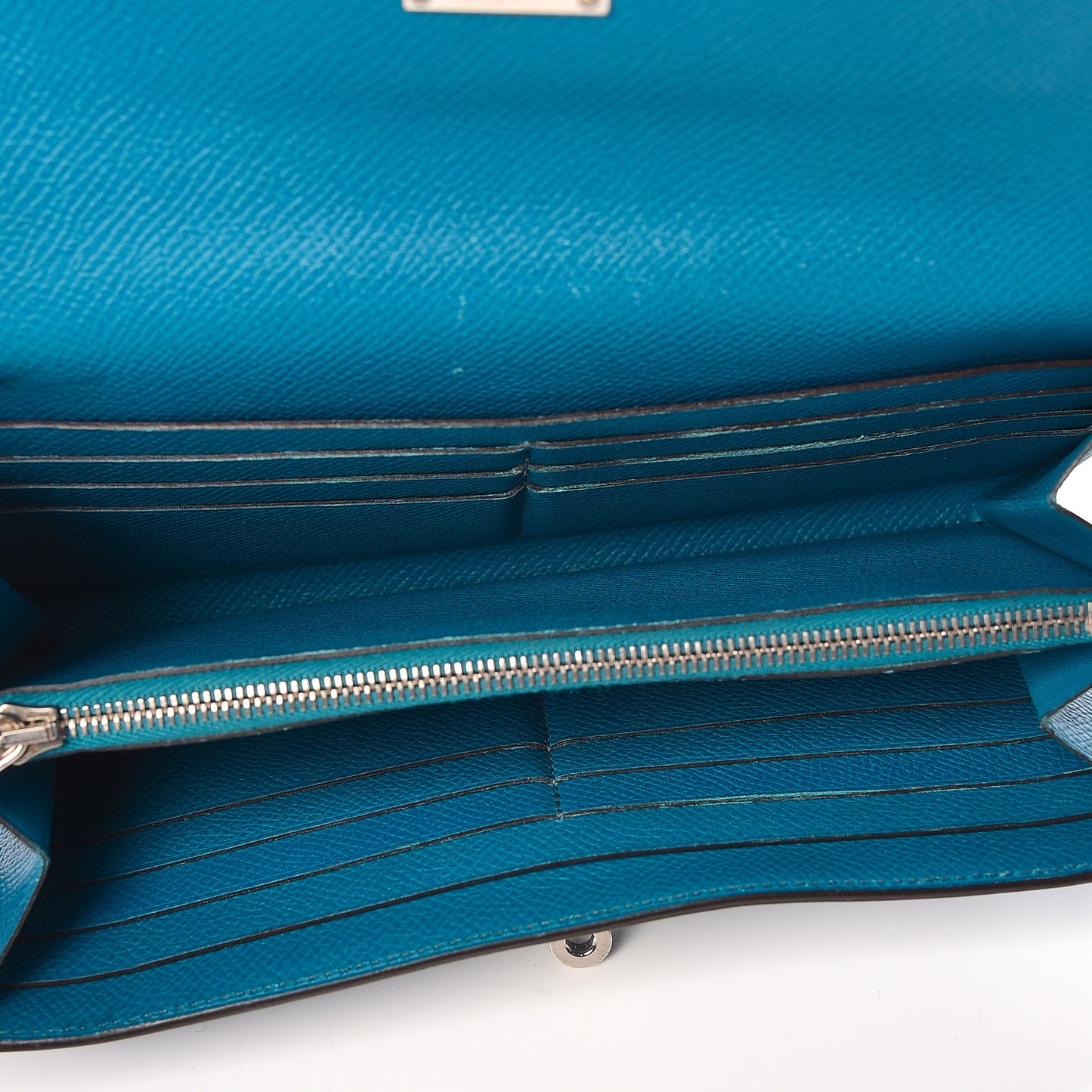 Epsom Kelly Longue Wallet Bleu Izmir