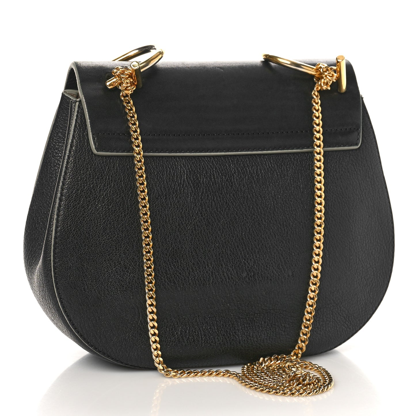 Grained Lambskin Drew Shoulder Bag Black