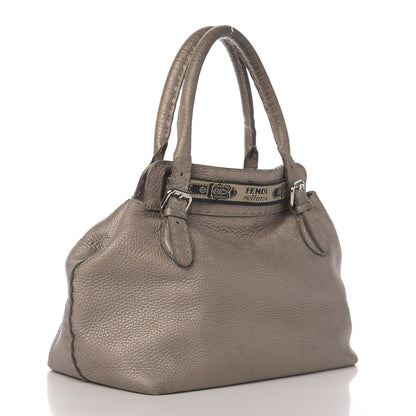 Fendi Cuoio Romano Selleria Small Villa Borghese Tote Peltro 3 of 19