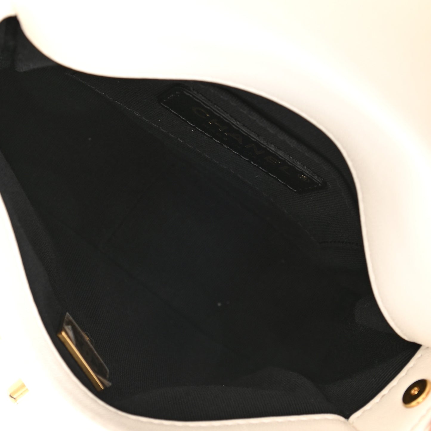 Lambskin Quilted Mini Side Note Flap White
