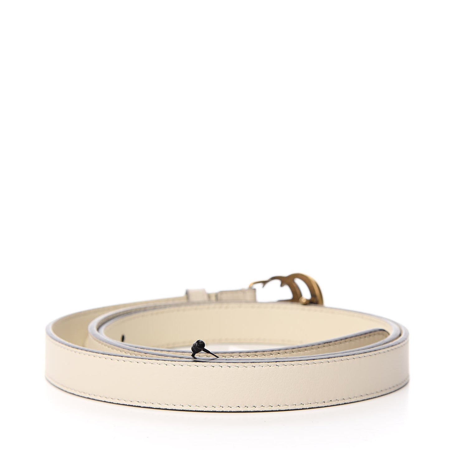 Calfskin Double G 20mm Belt 105 42 Mystic White