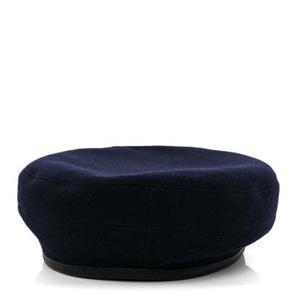 Hermes Cashmere Saint Honore Drap Beret 59 Marine 6 of 14