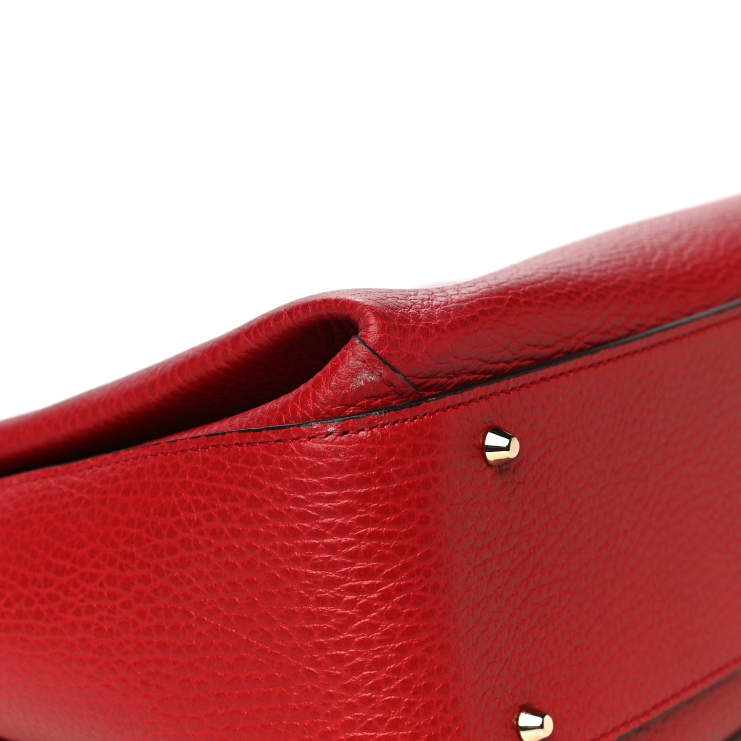 Dollar Calfskin Medium Interlocking G Top Handle Shoulder Bag Red