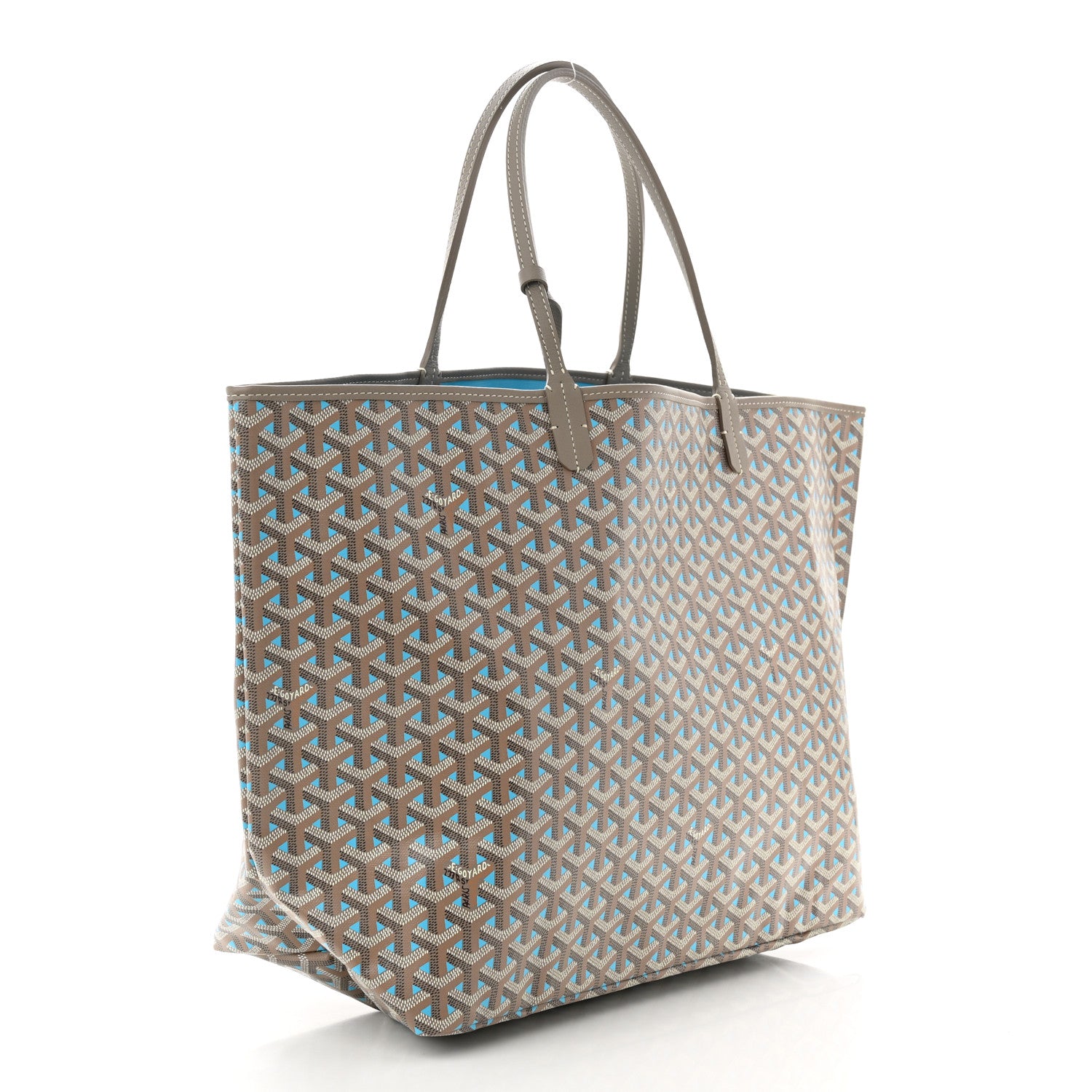 Goyard Goyardine Saint Louis Claire Voie GM Grege Turquoise 4 of 11