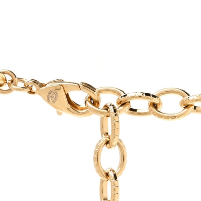 Chanel Pearl Crystal Resin CC Heart Necklace Pink Gold White 5 of 6