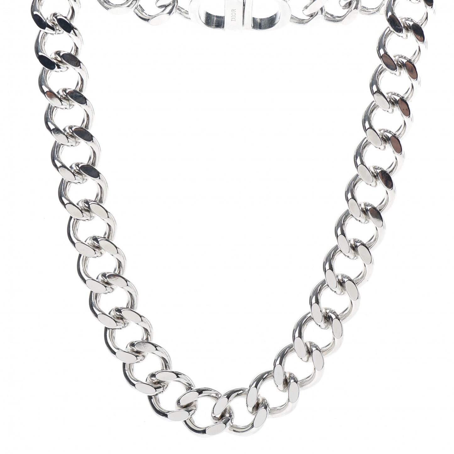 Metal CD Choker Necklace Silver