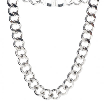 Christian Dior Metal CD Choker Necklace Silver 1 of 5