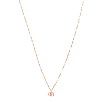 Gucci 18K Rose Gold Running G Pendant Necklace 1 of 5