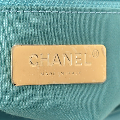 Chanel Lambskin Quilted Large Chanel 19 Flap Light Blue 6 of 10