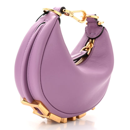 Fendi Vitello Grace New Matte Nano Fendigraphy Hobo Charm Agapanto 3 of 10