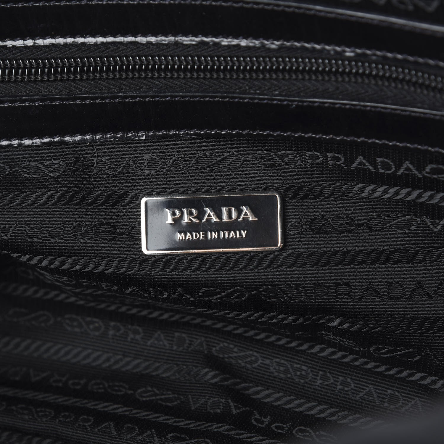 Prada Tessuto Nylon Logo Shoulder Bag Black 7 of 10