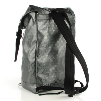 Gucci Imprime Monogram Interlocking G Double Buckle Backpack Platinum Grey 3 of 7