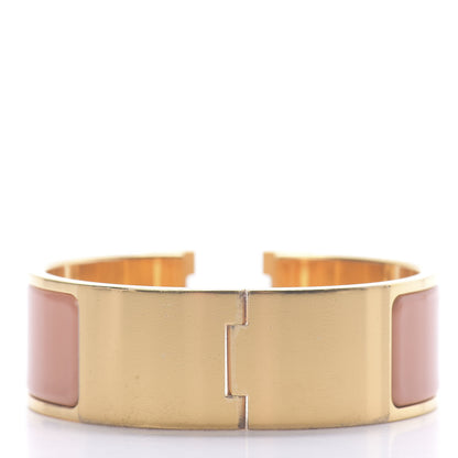 Hermes Enamel Wide Clic Clac H Bracelet PM Rose Poudre 3 of 5