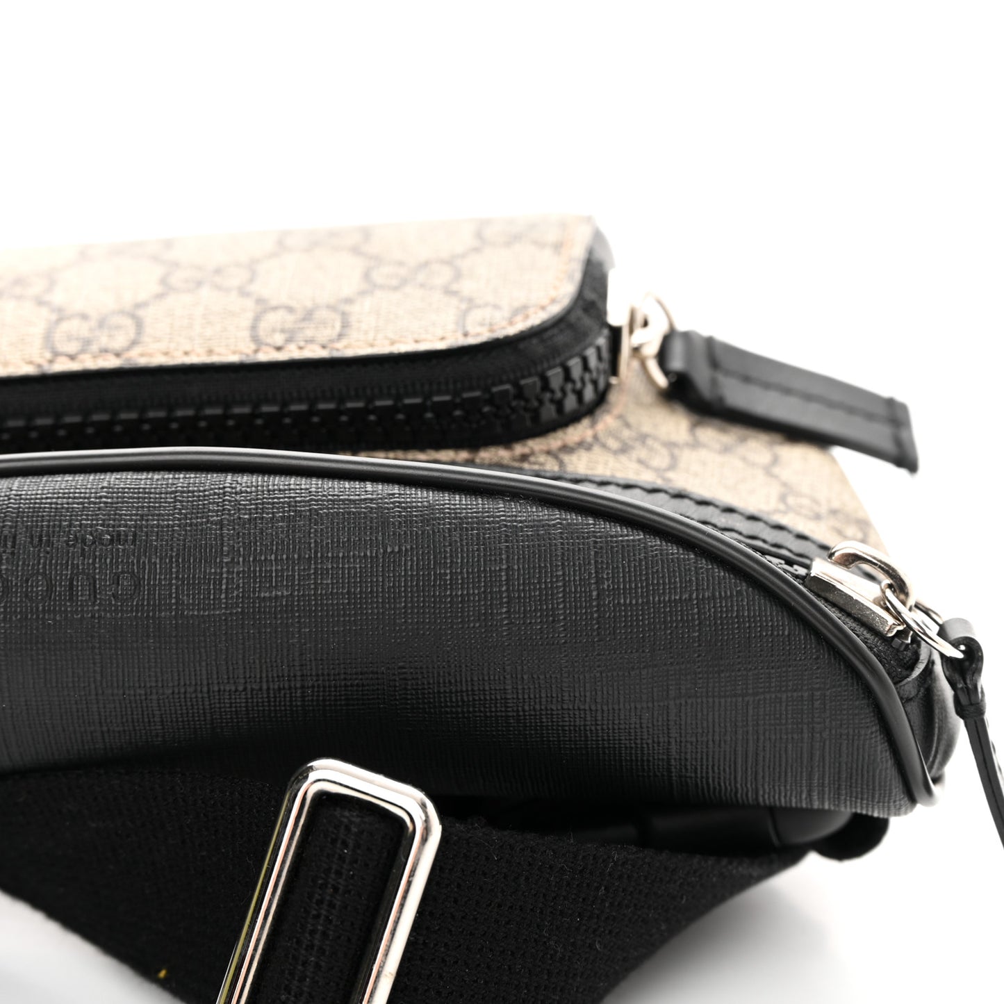 GG Supreme Monogram Belt Bag Black