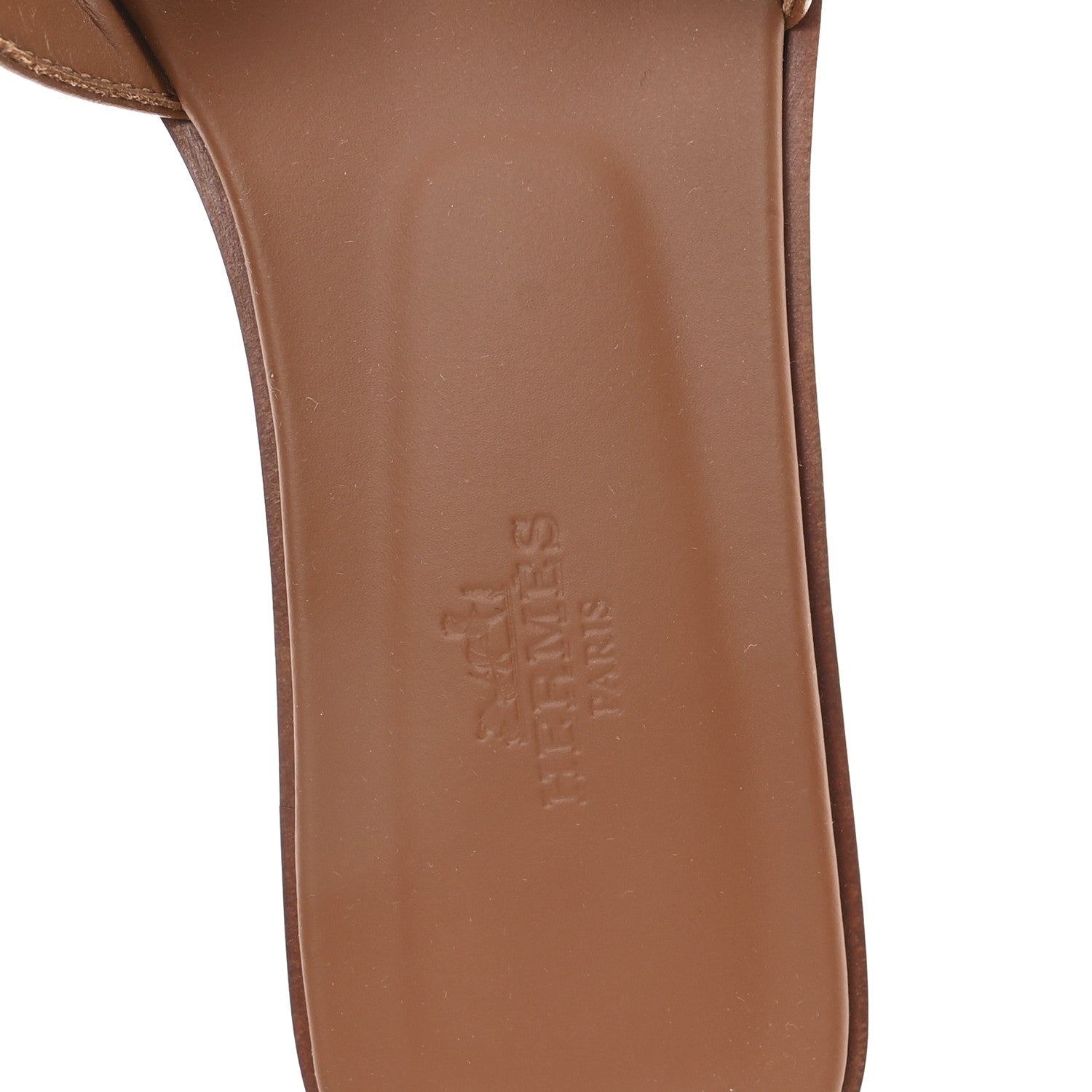 Hermes Box Calfskin Oran Sandals 37.5 Gold 8 of 10