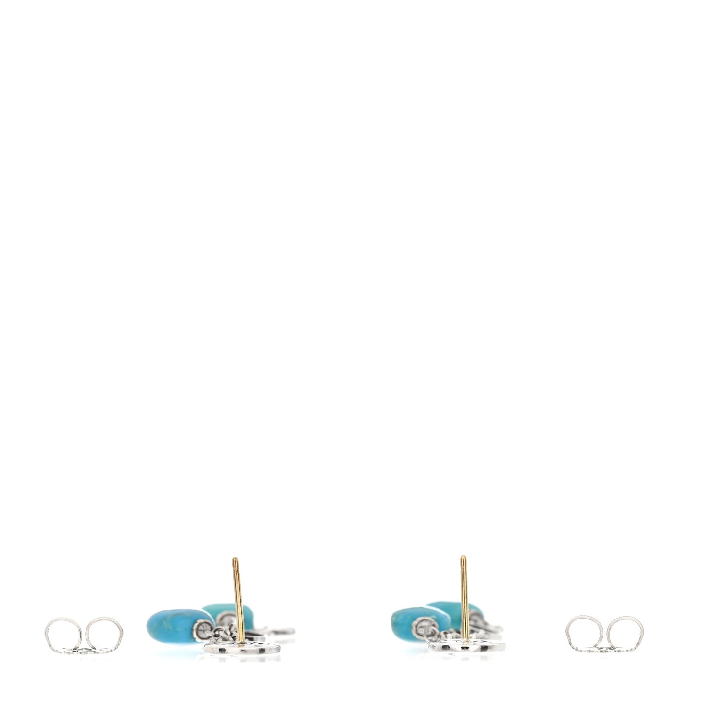 Sterling Silver Turquoise Kali Menari Drop Earrings