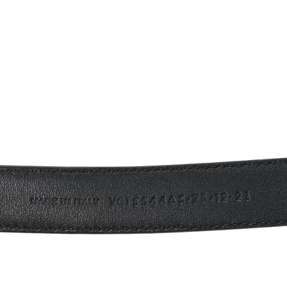 Saint Laurent Calfskin Monogram Narrow Square Buckle Belt 75 30 Black 4 of 5