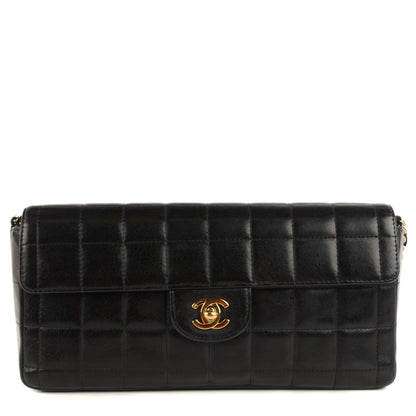Chanel Lambskin East West Chocolate Bar Flap Black 1 of 9