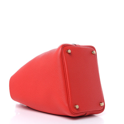 Hermes Taurillon Clemence Picotin Lock 18 PM Rouge De Coeur 4 of 9