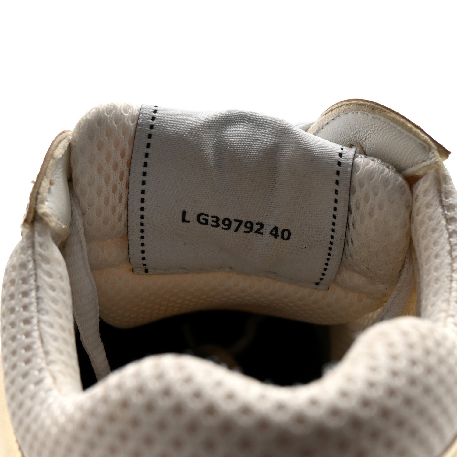 Chanel Fabric Laminated Calfskin Stretch CC Womens Sneakers 40 White Gold Silver 9 of 10