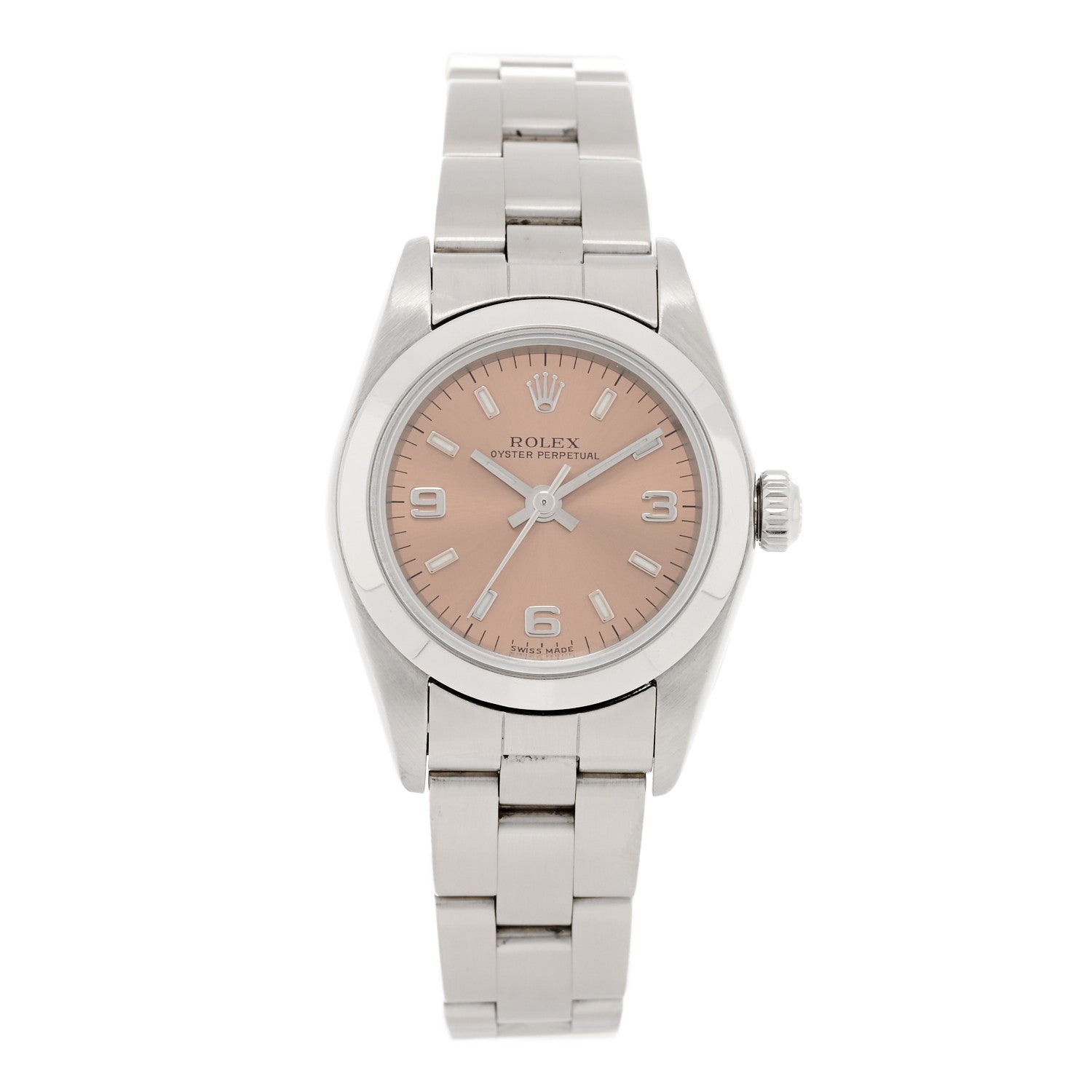 Rolex Stainless Steel 24mm Oyster Perpetual Watch Pink 76080 1 of 4