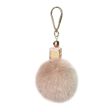 Louis Vuitton Mink Fur Fluffy Bag Charm Blush 1 of 3