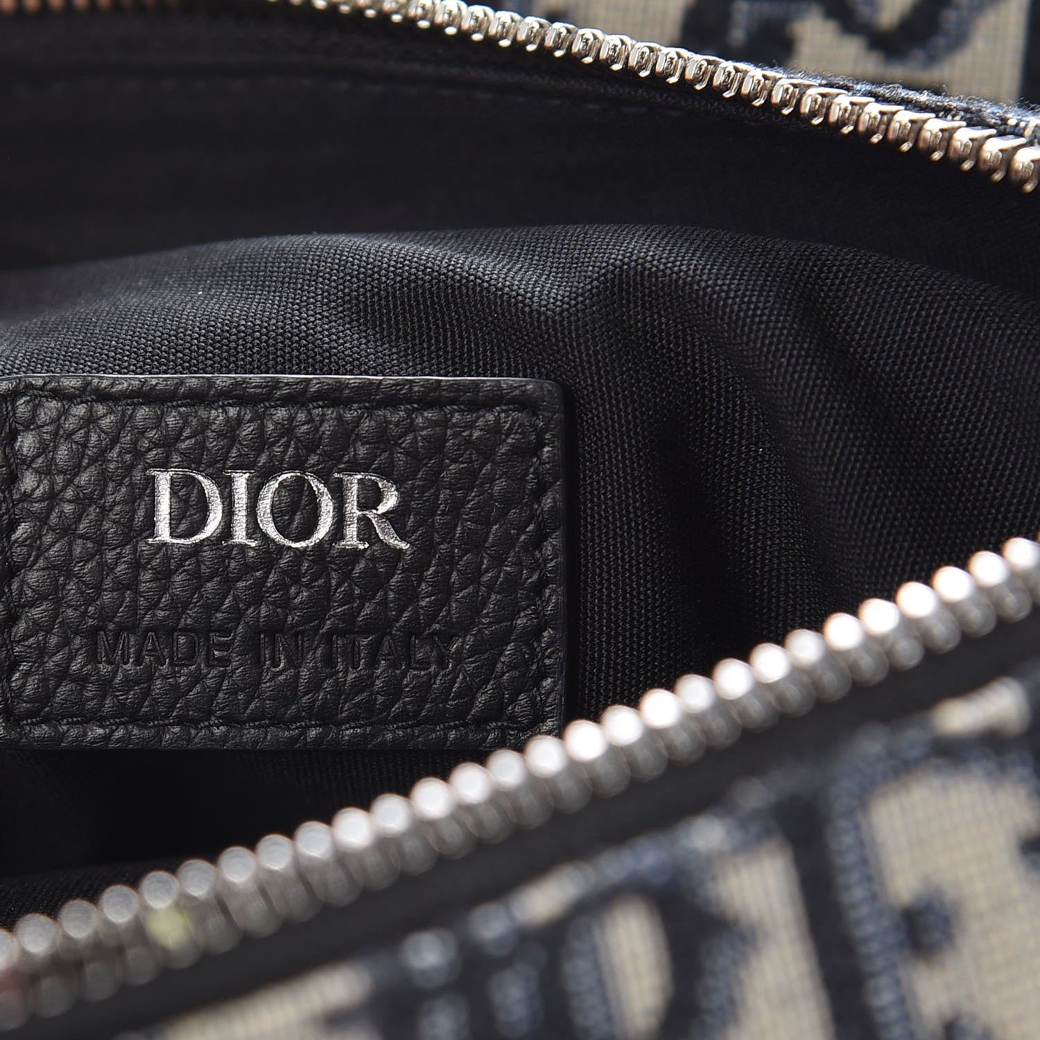 Christian Dior Oblique Saddle Bag Blue 6 of 9