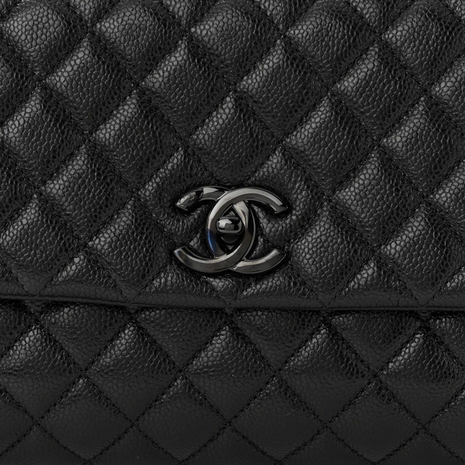 Chanel Caviar Quilted Small Coco Handle Flap So Black 8 of 11