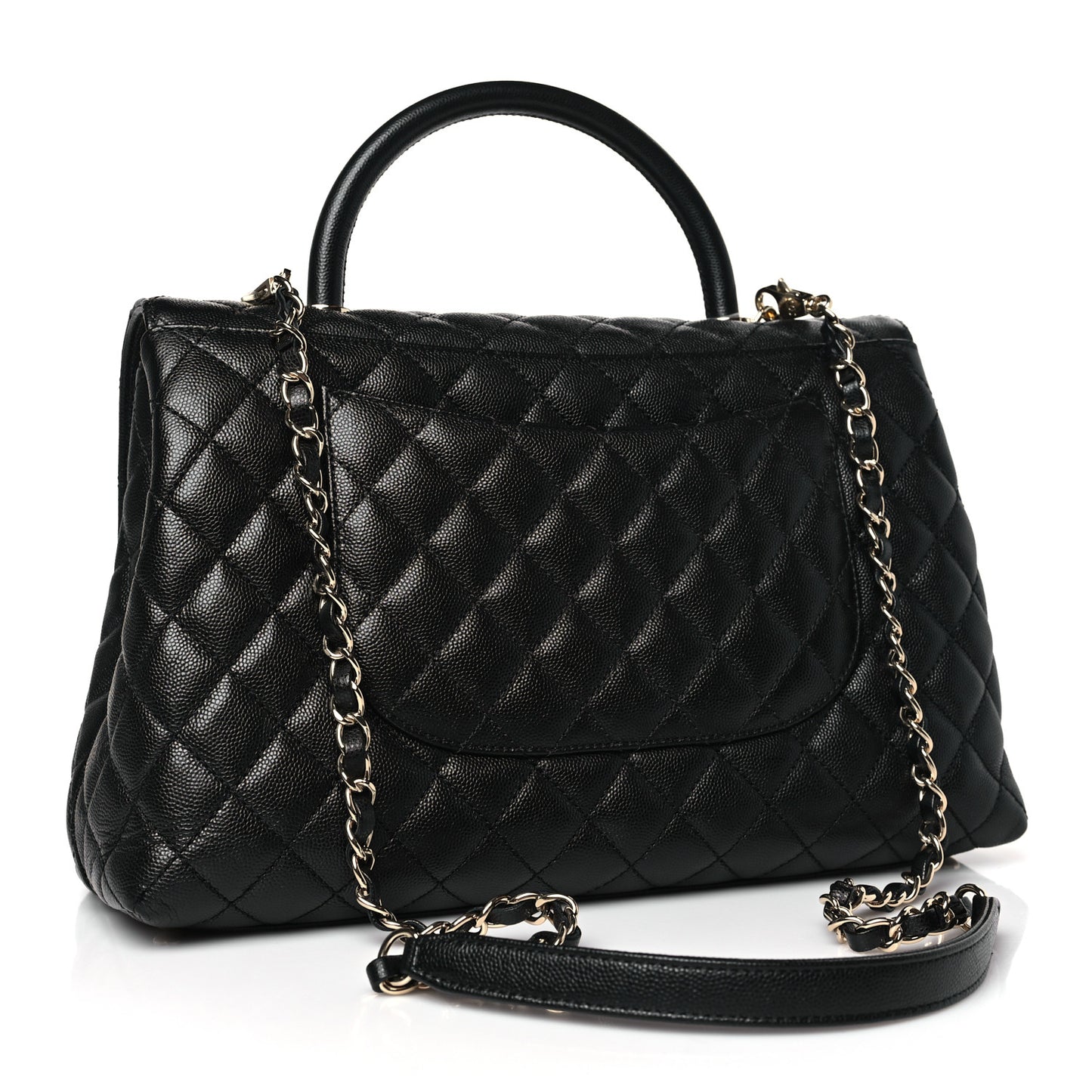 Caviar Quilted Medium Coco Handle Flap