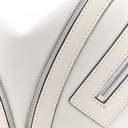 Versace Calfskin Medium Repeat Zip Hobo Optical White 7 of 9